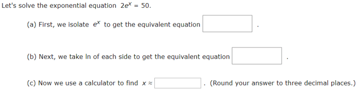 Equations exponential solve solving equation answer check original