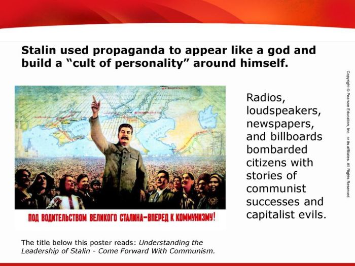 How did stalin use propaganda to control his people apex