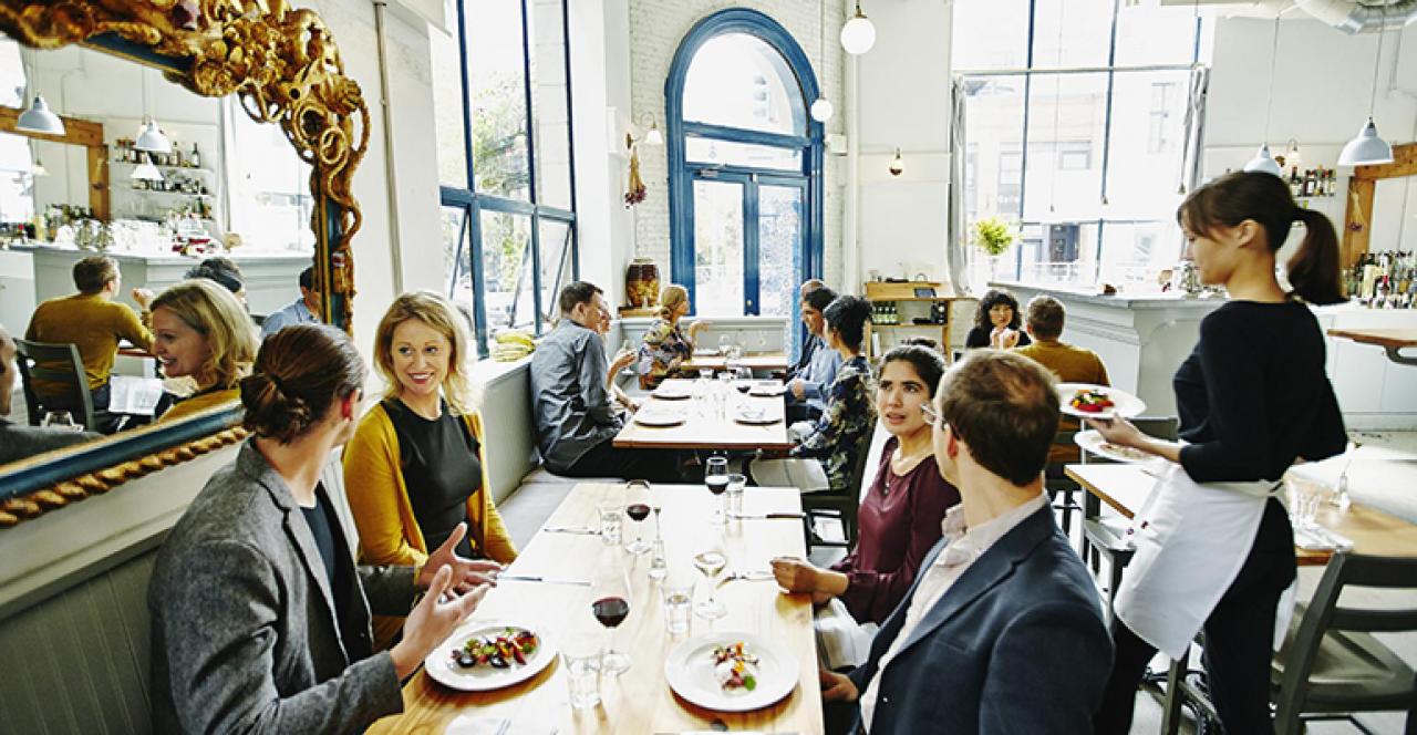 Most people eat at restaurant and foodservice operations for enjoyment.