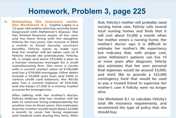 Life insurance plans chapter 9 lesson 5 worksheet answers